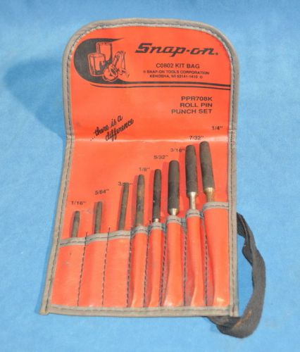 Snap on tools ppr708k roll pin punch 8 piece set for sale