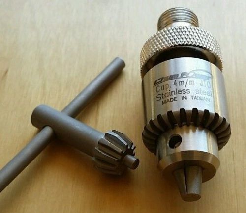 Edm drill chuck with adapter, 4mm capacity for drilling edm machines for sale