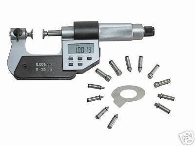 Electronic Universal Micrometer 1-2&#034;/25-50mm/0.00005&#034;/0.001mm Digital Micrometer