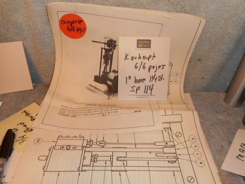 Machinists steamers sp114 kouhoupt  vertical engine plans for sale