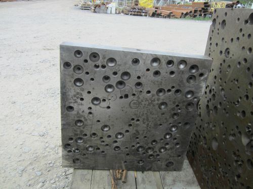 (ab6) 18&#034; x 18&#034; x 2.25&#034; face drilling/machining angle block/plate 18&#034; x 14&#034; base for sale