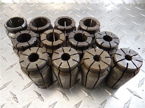 Lot of 12 hss acura flex collets sizes 5/16&#034; to 1&#034; for sale