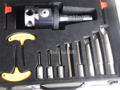 Precision 8-200mm Boring Head System+8pcs Borin Bar +R8 Milling ToolHolder Set