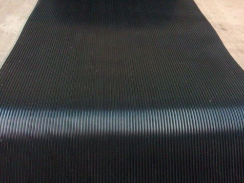 Rib rubber matting black  1/8 thk x 36&#034;wide x 10 ft long for sale