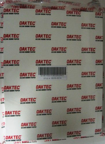 Oaktec Cleanroom Sheet Paper 8.5&#034; X 11&#034; 10095501W NIB