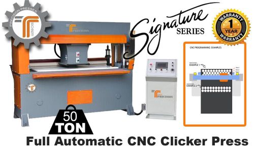 CNC Traveling Head clicker press (Automatic 50 Ton)  NEW WITH WARRANTY