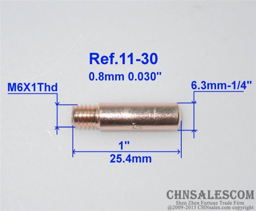 10 pcs tweco mini#1 &amp; lincoln magnum 100l welding gun contact tips 11-30  0.030&#034; for sale