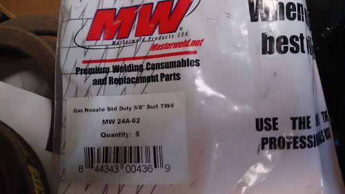 NEW WELDING Gas NOZZLES MW 24A-62 5/8&#034;  Package of 5 pack