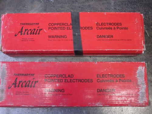 LOT OF 2 THERMADYNE ARCAIR 22-053-003 COPPERCLAD POINTED ELECTRODES 1/4&#034; x 12&#034;