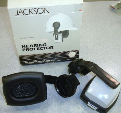 Jackson hearing protector sa-301-mb ear muffs  slotted hard hat 0748-0041 $32 for sale