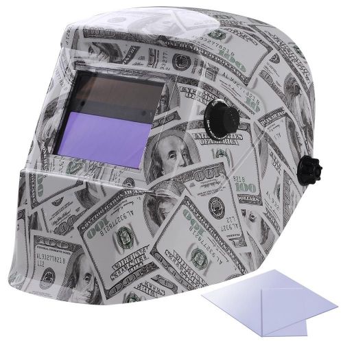 Auto Darkening Welding Solar Helmet Grinding Mask Large View 3.82&#034;x1.65&#034; Dollor