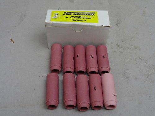 New profax 10n46 tig weld welding alumina cups 1/2&#034; i.d. size 8 lot of 10 for sale