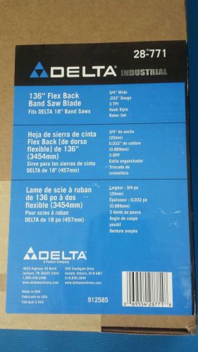 Delta 136&#034; flex back band saw blade fits 18&#034; band saws for sale