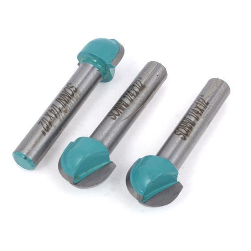 3 Pcs 1/4&#034; x 1/2&#034; Grooving Metal Cove Box Bit 2-Flutes Cutter Tool for Carpenter