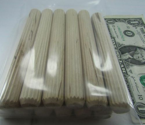 Lot 12 Very Large Hardwood Glue Dowels, 5/8&#034; Diameter x 5&#034; Long - No 2 Grade?