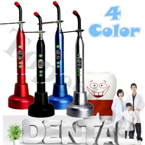 4 color NEW Dental LED Curing Light Cure Lamp D2 Wireless Cordless 5W LED Lamp
