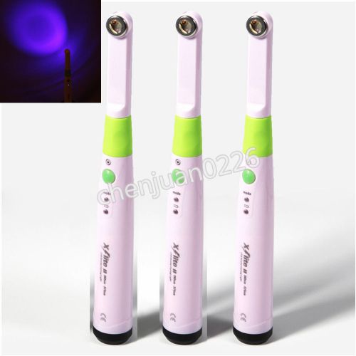 3 pcs Cordless wireless Dental LED Curing Light Lamp Cure Lamp PINK