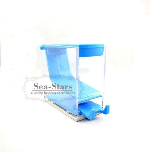 New Blue Color Dental Dentist Cotton Roll Dispenser Holder Press Type On Sale