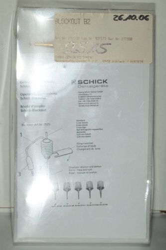 Schick dental elecrical block-out set for the s-series schick milling machines! for sale