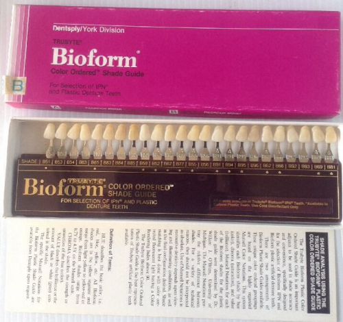 Trubyte Bioform Color Ordered Shade Guide B51 - B81 IPN &amp; Plastic Denture Teeth