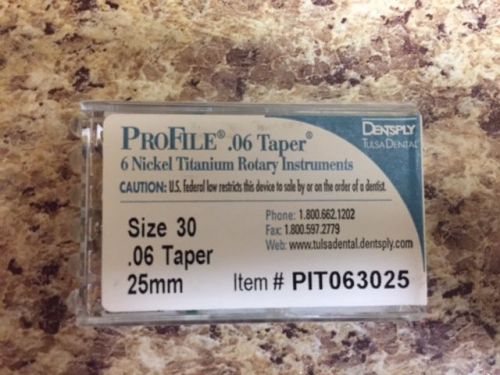 Dentsply ProFile Size 30 Taper 0.06 25 mm
