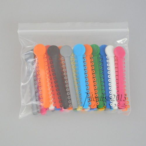 Dental Orthodontics ligature ties multi-colored 1040 ties 40 Sticks 1 Pack