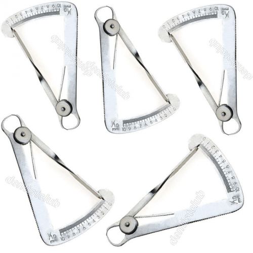 5pc dental wax metal crown gauge caliper dental surgical sale f measuring length for sale