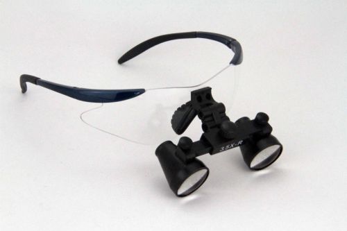 Dental Surgical Loupe 3.0x Working Distance 11&#034;-15&#034; Black Plastic Sport Goggle
