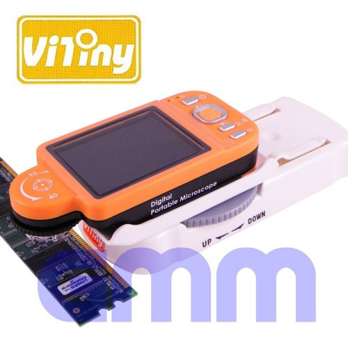Vitiny VT300 Portable Handheld Digital Microscope Stand LCD Camera Measurement O