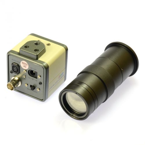 100x digital ccd industry soldering microscope set bnc camera cs c zoom lens pal for sale