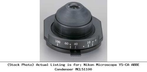 Nikon microscope ys-ca abbe condenser mcl51100 microscope accessory for sale