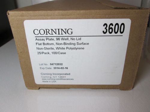 Corning 96-well microplates, #3600, NBS surface, polystyrene, white (Pk of 25)