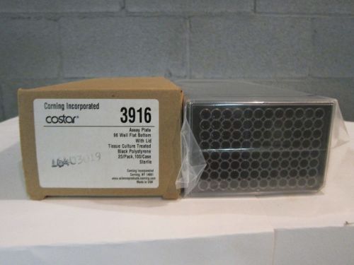 Corning CoStar 3916 Tissue Culture Treated 96 Well,W/Lid, Flat, Black 20/PK