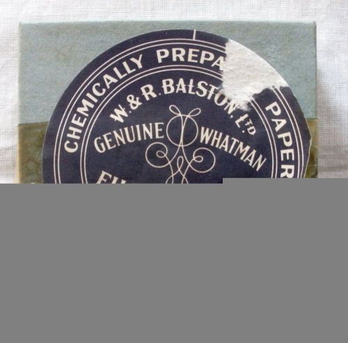 Whatman Balston Filter Paper No. 1 Chemically Prepared 7 cms Vintage