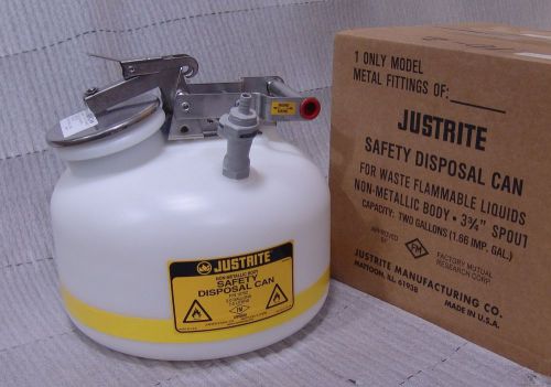 Justrite 12752 safety disposal can HPLC non-metallic