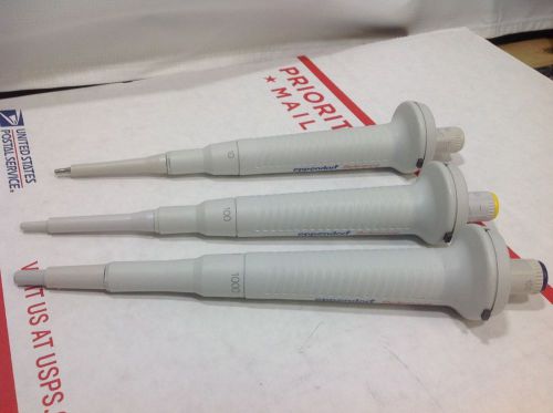 Set 3 Eppendorf Reference Series Adjustable Volume Pipette  10,100,1000 #7