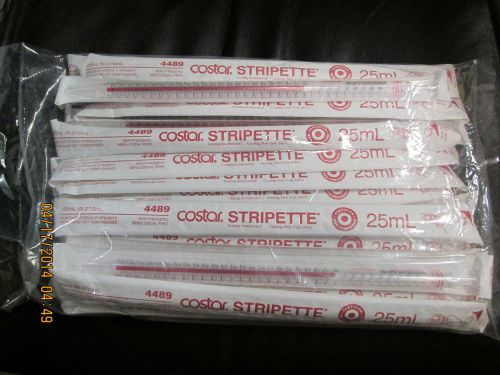 Pack of 25 NEW Corning COSTAR Stripette 25mL 4489 Non Pyrogenic Serologic Pipet