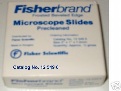 Microscope Slides (Frosted) by Fisherbrand 3 x1x1mm NIB