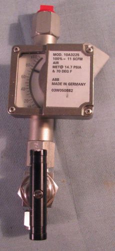 New swagelok bonnet needle valve ss-6nbs8 w/  flow rate meter abb 10a3225 for sale