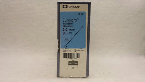 Covidien ref# sp-623 surgipro mono. polypropylene 2-0  3 met. 75cm (box of 36) for sale