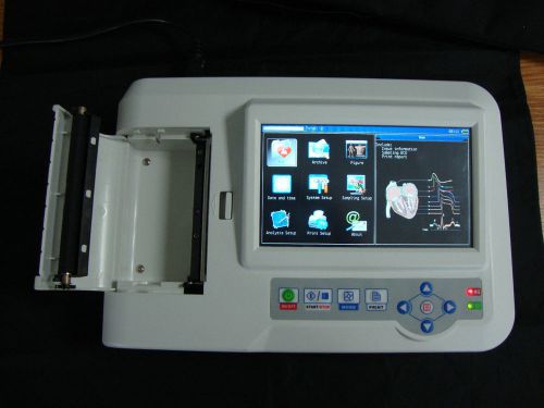 Hot 6 channel 12 Lead EKG/ECG machine 7&#034; Touch-Screen Resting Electrocardiograp