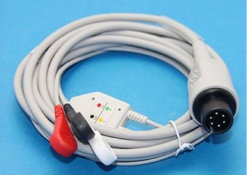 3 Leads ECG-Cable AHA Snap 6pin  Generic AAMI