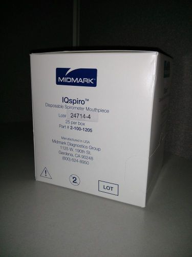 MIDMARK IQSPIRO Spirometer Mouthpiece 25/bx #2-100-1205 Disposable