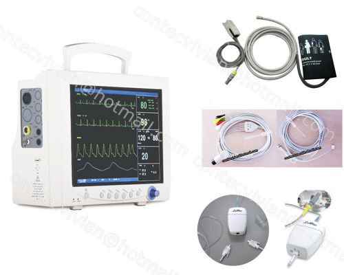 Fda ce vital signs patient monitor,7-parameter icu monitor+ etco2,optional ibp for sale