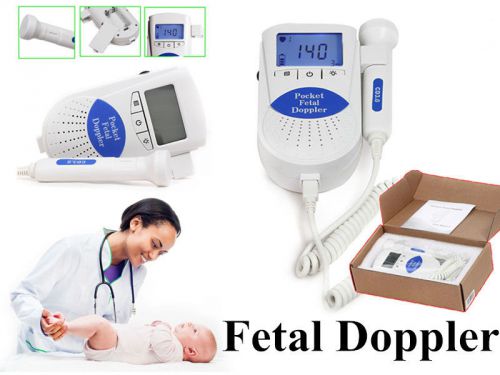 Prenatal Heart Monitor 3MHz probe Fetal Doppler LCD Backlight Baby Heart Rate,CE