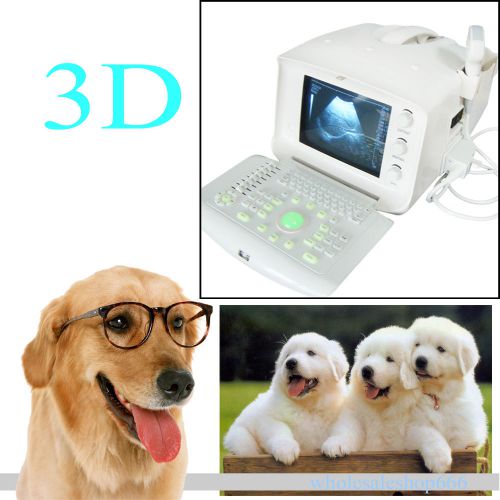3d veterinary ultrasound scanner machine convex + micro-convex + trolly ce new for sale