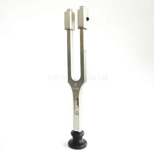 YNR England Tuning Fork 256C Stainless Steel Rubber Foot Examination Diagnostic