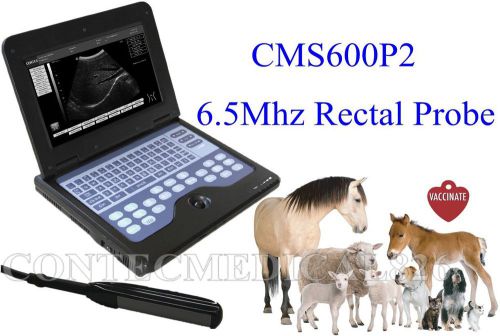 Veterinary Notebook Digital Ultrasound Scanner Machine CMS600P2+6.5Mhz Rectal
