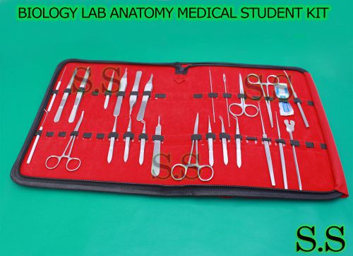 35 pc biology lab anatomy medical student dissecting kit with scalpel blades #10 for sale