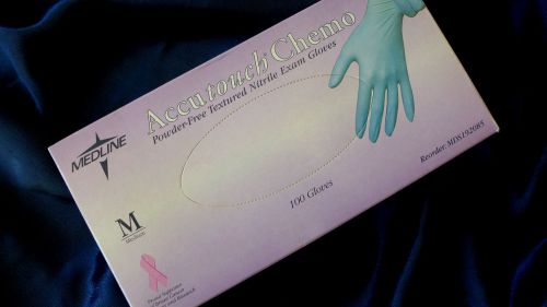 Medline Powder-Free Accutouch Chemo Nitrile Exam Gloves..box of 100...Medium